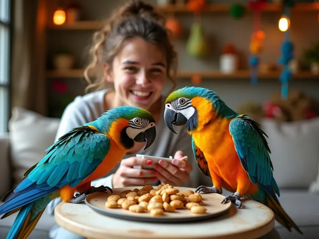 インコとおやつ探し